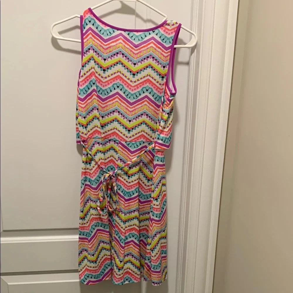 Justice Colorful Chevron Sleeveless Dress